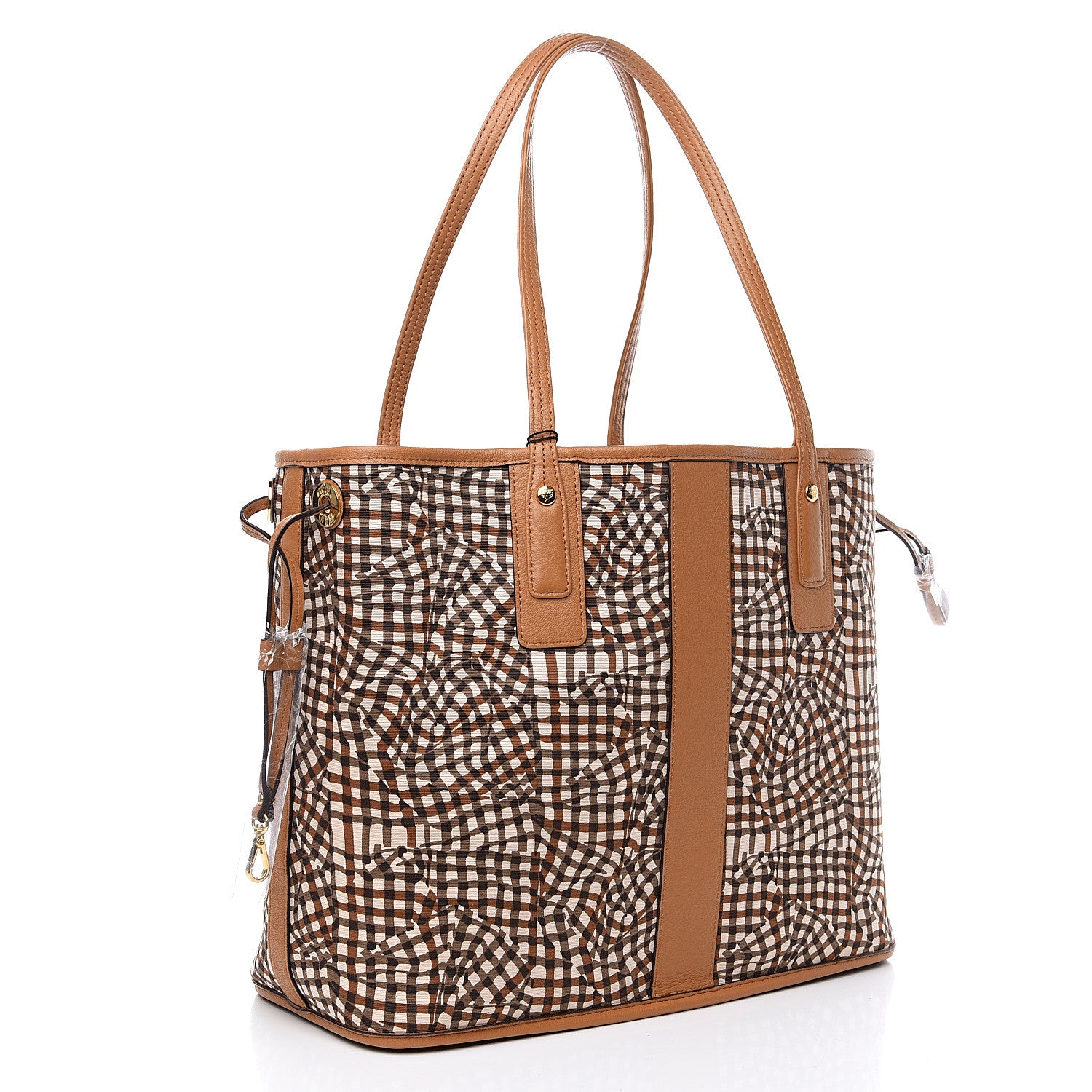 MCM Visetos Medium Liz Reversible Shopper Tote Cognac 4 of 12