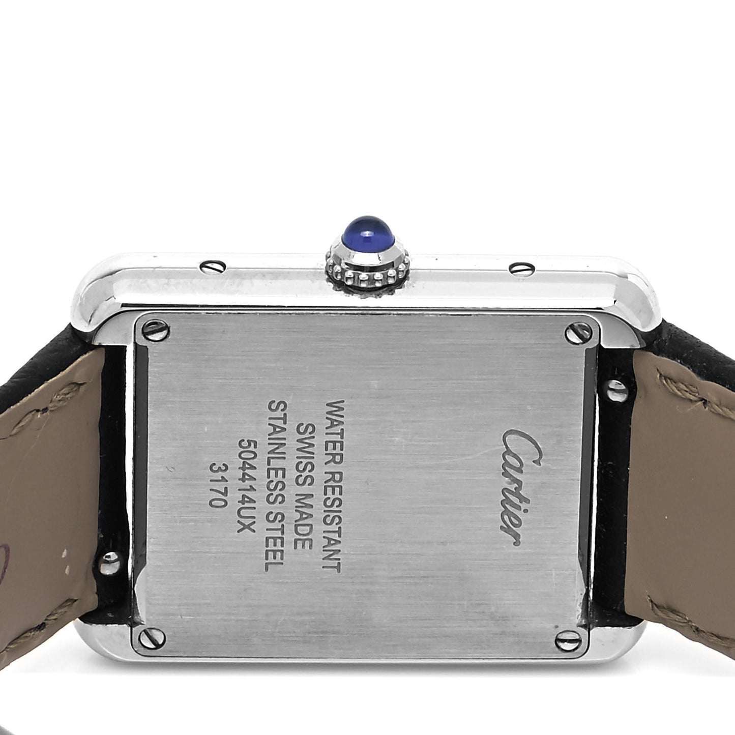 Stainless Steel Calfskin 24mm Tank Solo Quartz Watch
