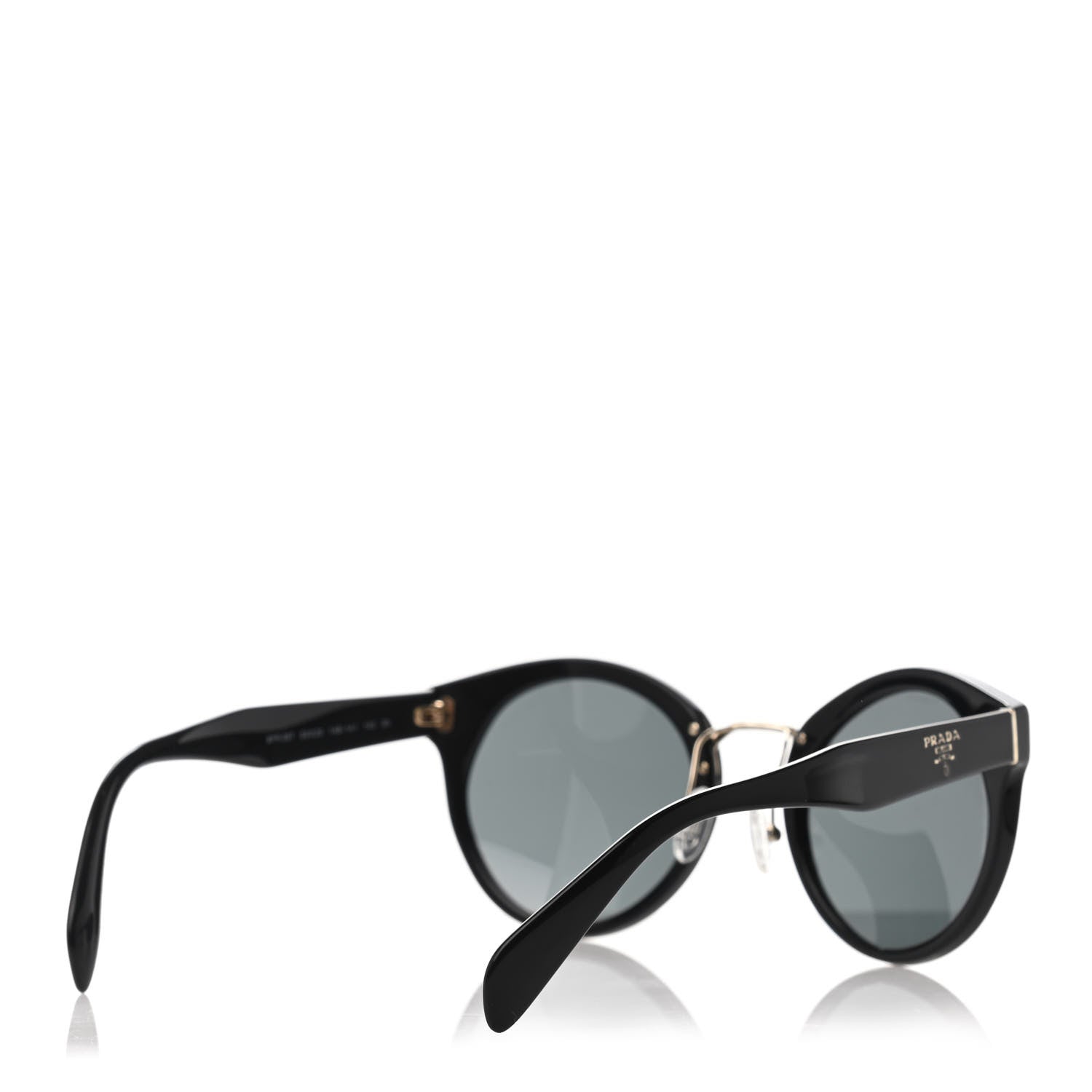 Prada Round Sunglasses SPR 05T Black 4 of 4