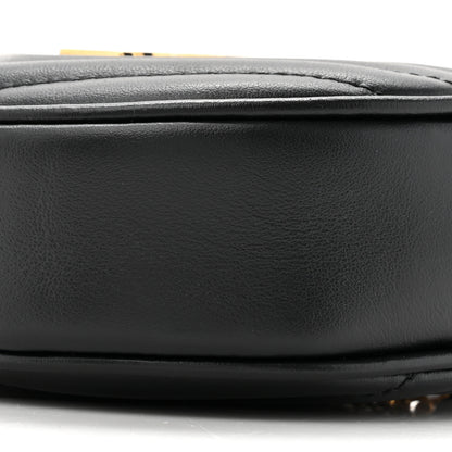 Saint Laurent Calfskin Matelasse Chevron Quilted Baby Round Vinyle Belt Bag Black 9 of 10