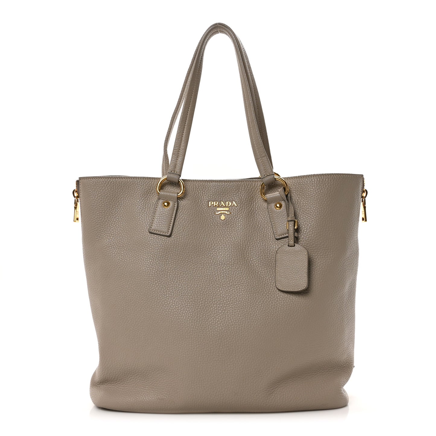 Vitello Phenix Side Zip Tote Argilla
