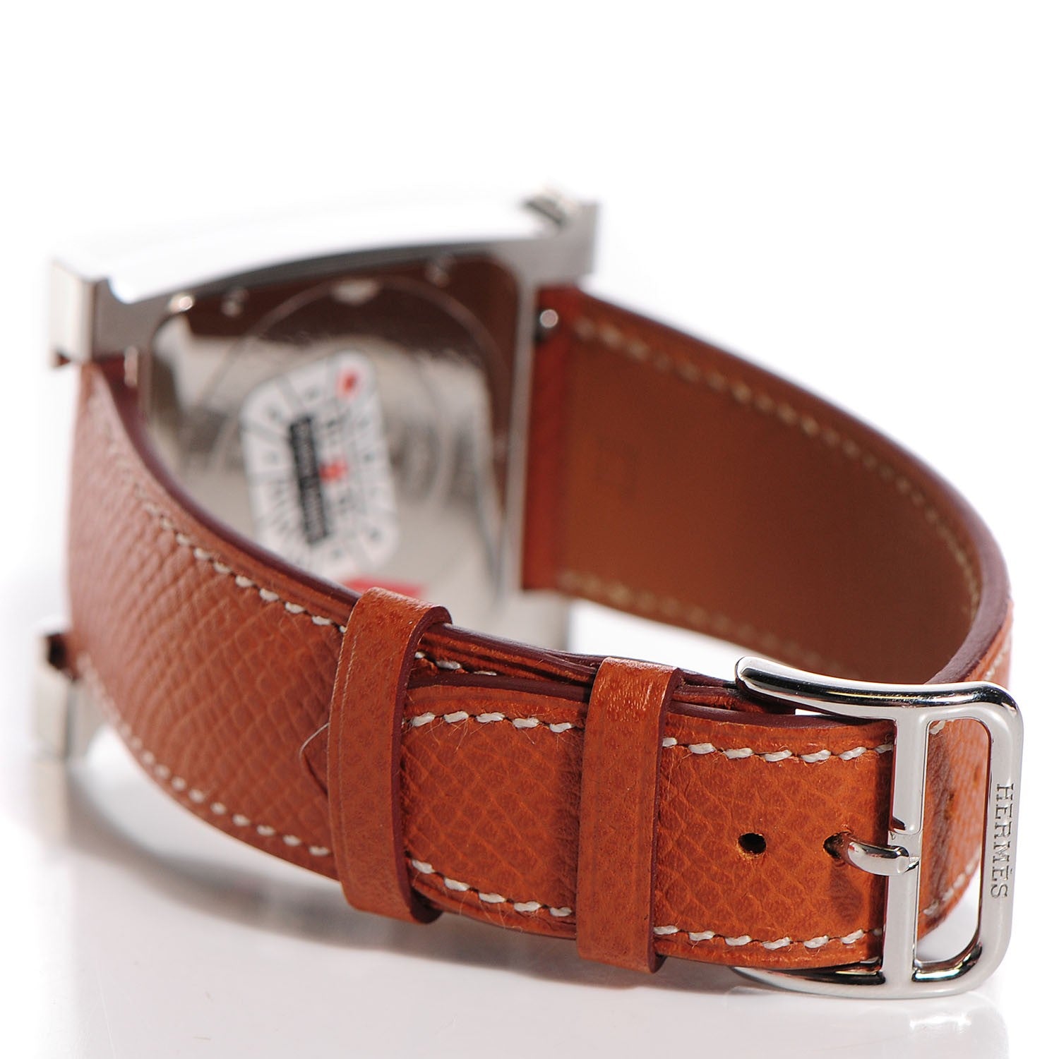 Hermes Stainless Steel Epsom 30.5mm Heure H Hour Quartz Watch Gold 4 of 12