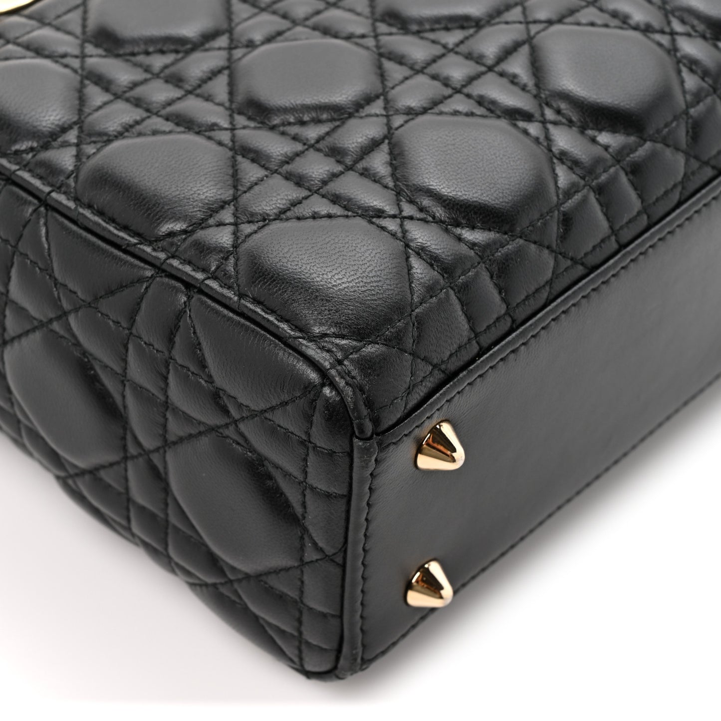 Lambskin Cannage Small Lucky Badges My Lady Dior Black