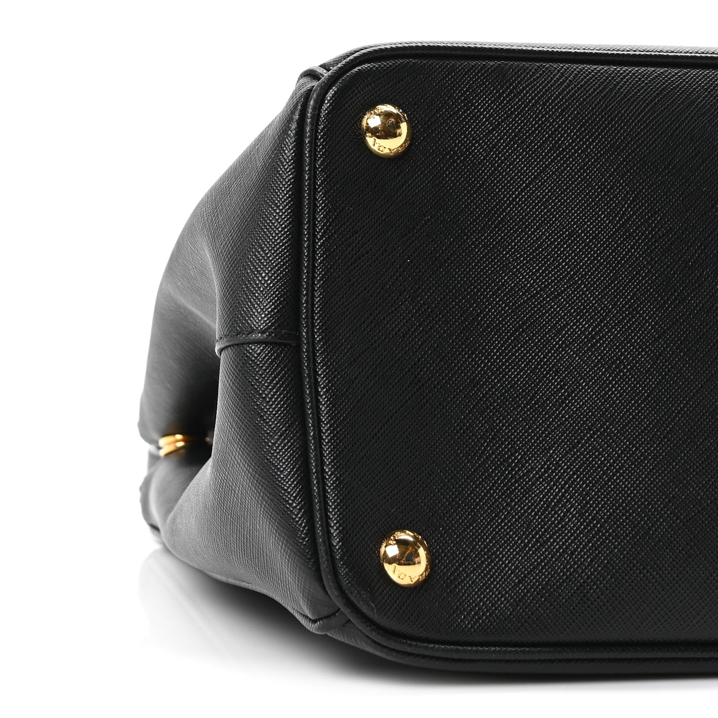 Saffiano Lux Large Galleria Double Zip Tote Black