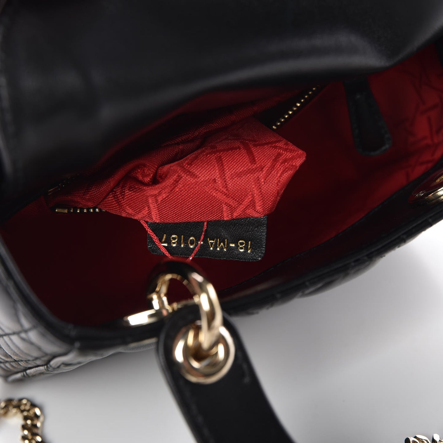 Lambskin Cannage Mini Lady Dior Black