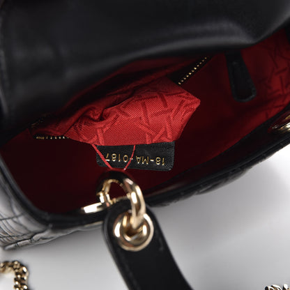 Christian Dior Lambskin Cannage Mini Lady Dior Black 7 of 7