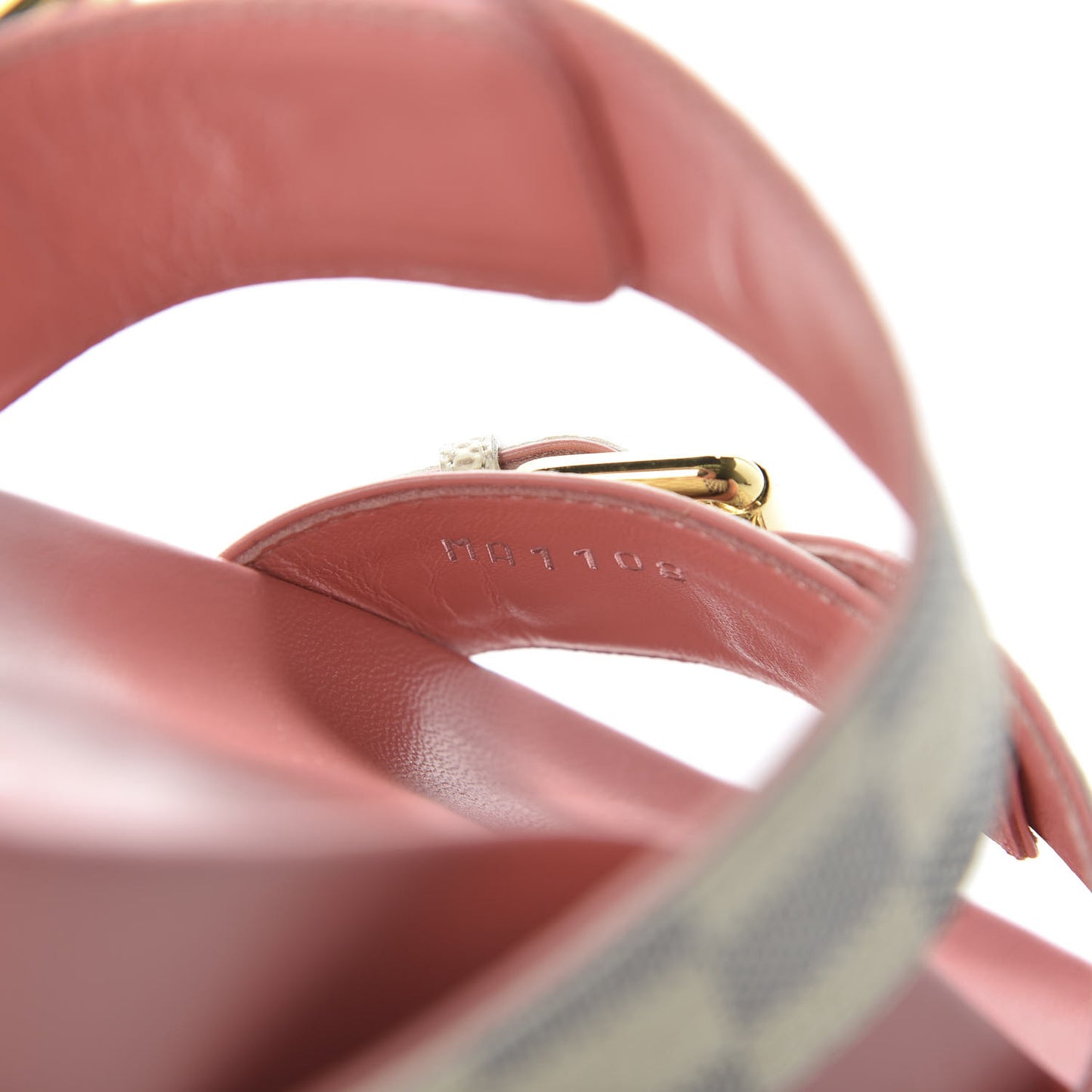 Damier Azur Bom Dia Flat Mules 35 Rose Clair