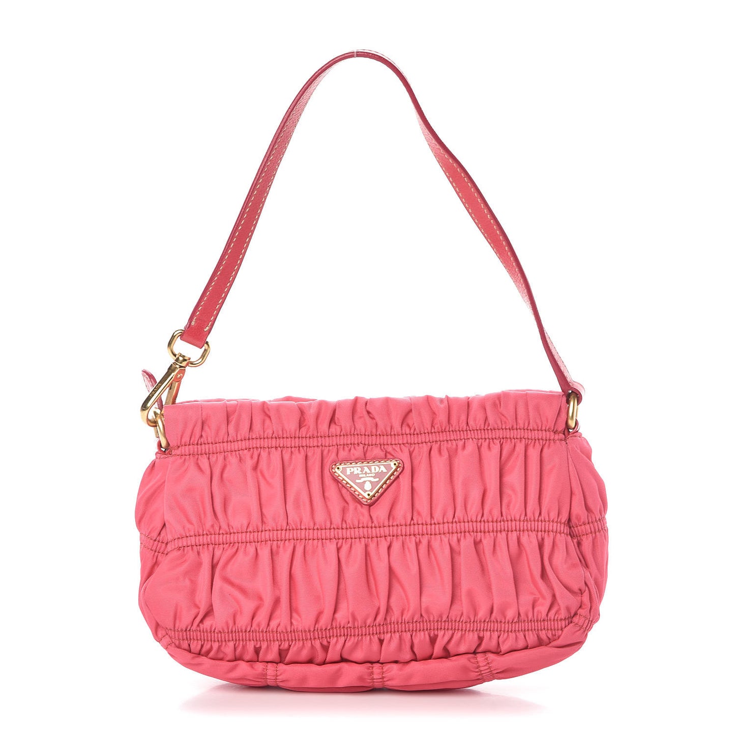 Tessuto Nylon Gaufre Wristlet Pink