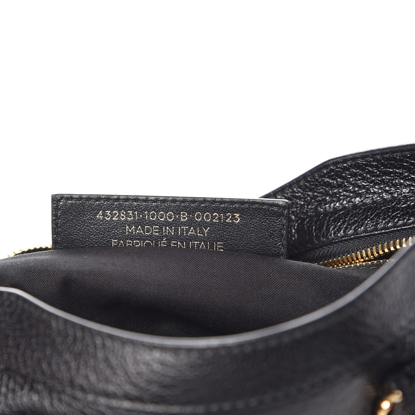 Chevre Gold Metallic Edge Hardware S City Black