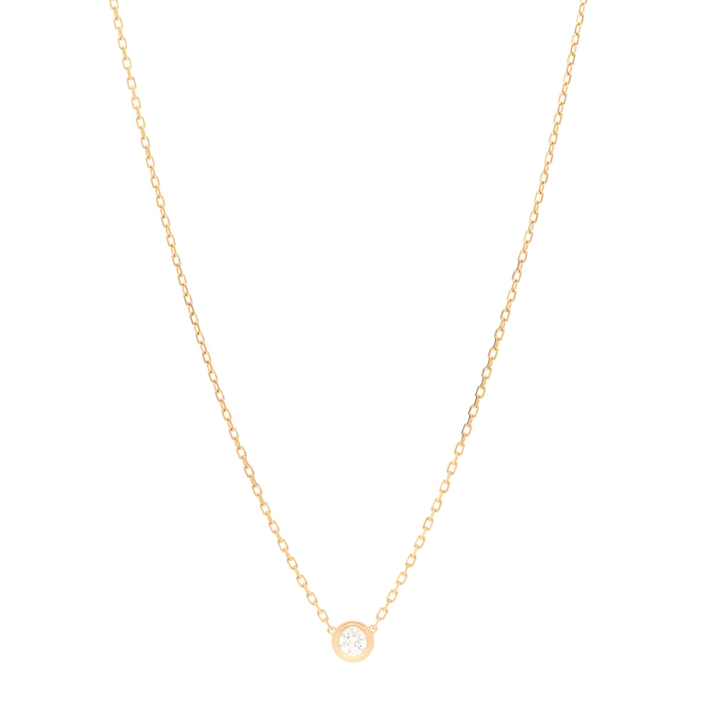 18K Yellow Gold Diamond LM D'Amour Pendant Necklace