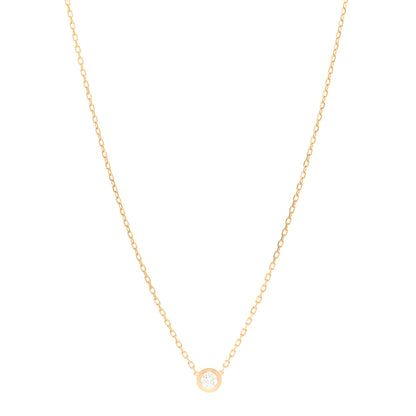 Cartier 18K Yellow Gold Diamond LM D'Amour Pendant Necklace 1 of 6