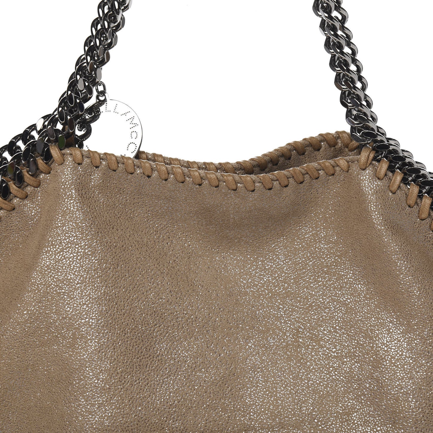 Shaggy Deer Falabella Fold Over Tote Taupe