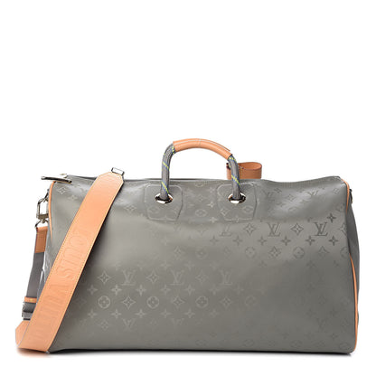 Louis Vuitton Monogram Titanium Keepall Bandouliere 50 1 of 10