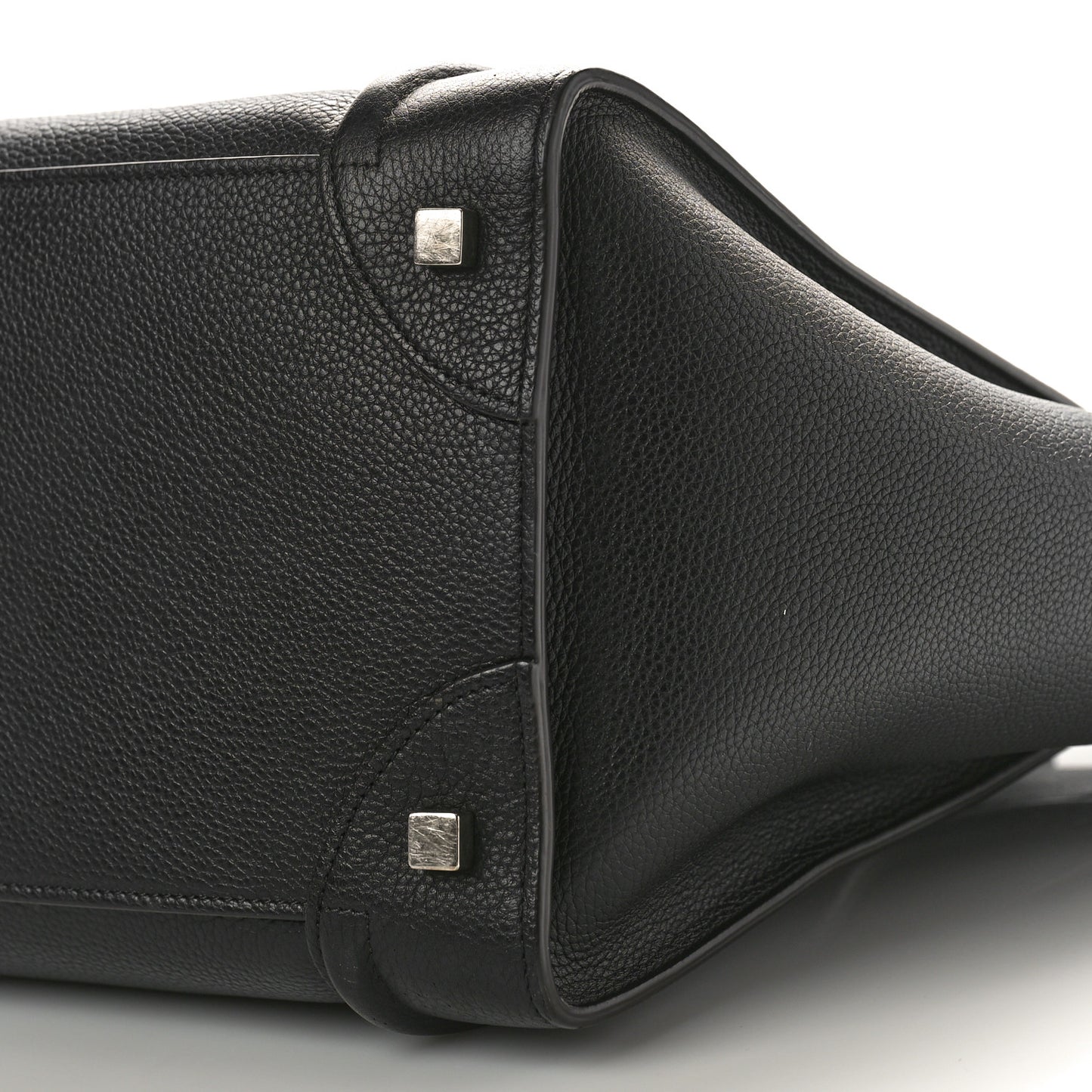 Drummed Calfskin Mini Luggage Black