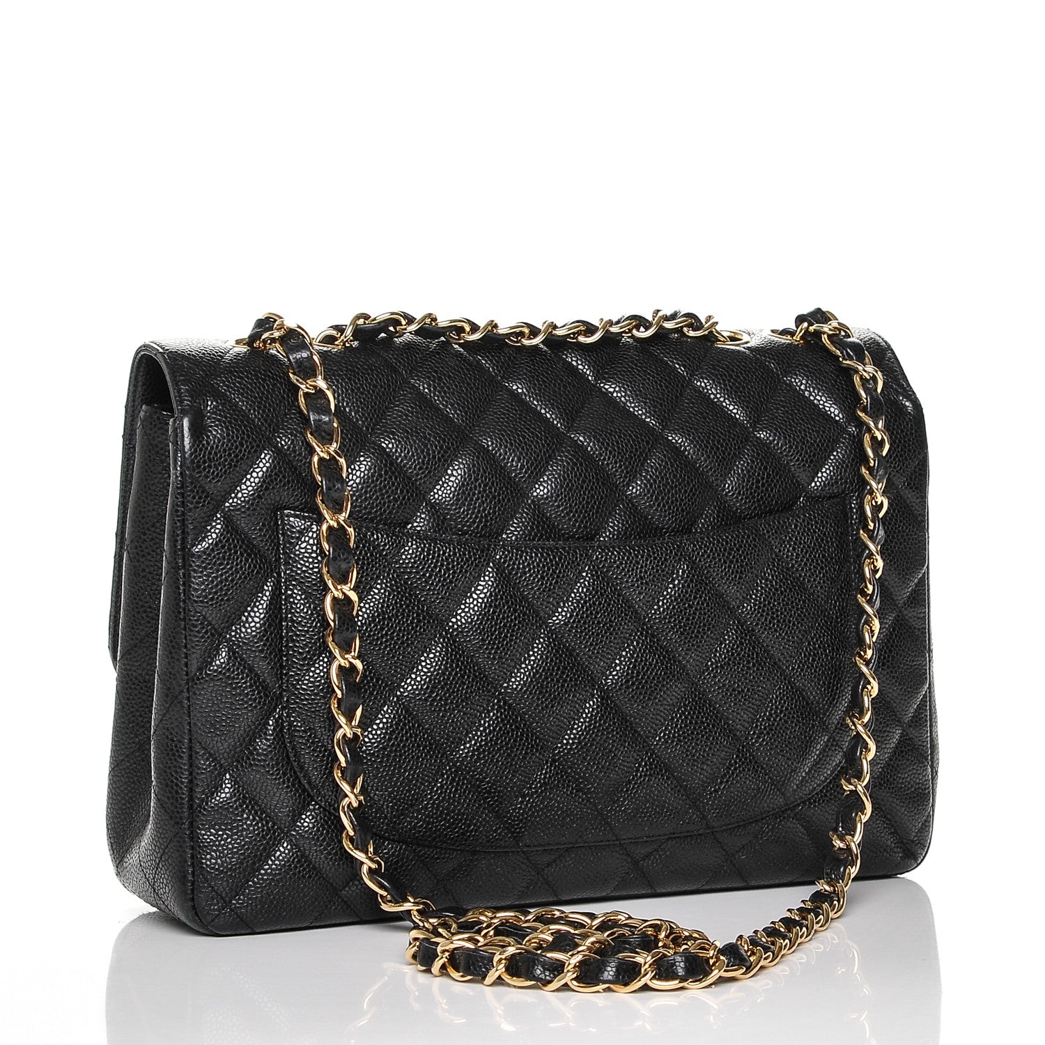Chanel Caviar Quilted Jumbo Single Flap Black 3 of 7