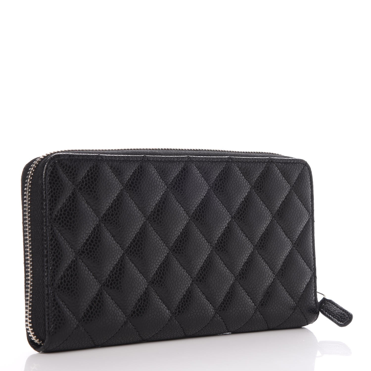 Chanel Caviar Quilted Large Gusset Zip Around Wallet Black 3 of 9