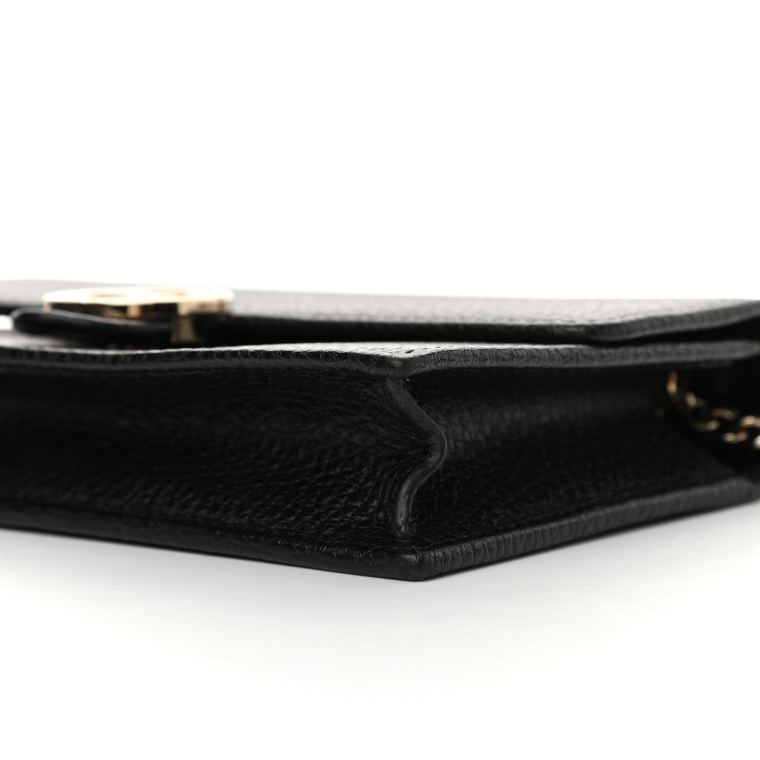 Gucci Dollar Calfskin Interlocking G Chain Wallet Black 10 of 11
