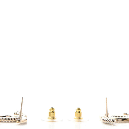 Chanel Crystal Pearl CC Large Earrings Gold 3 of 4