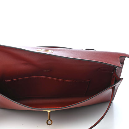 Hermes Swift Kelly Longue Clutch Pochette Rouge H 5 of 6
