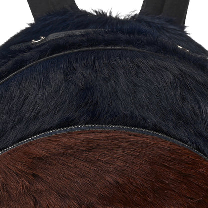 Fendi Fox Fur Backpack Brown Blue 8 of 10