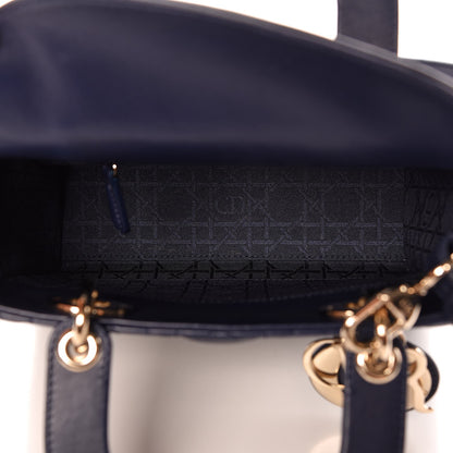 Christian Dior Lambskin Cannage Small Lucky Badges My Lady Dior Navy 5 of 10