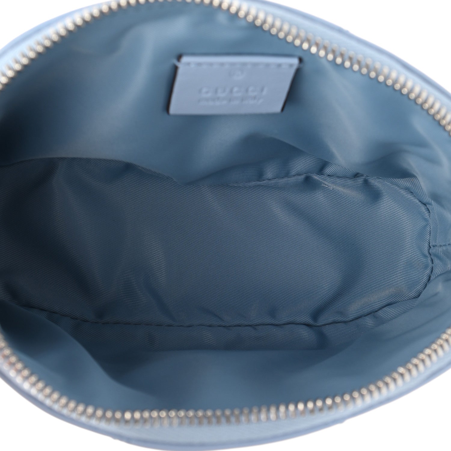 Gucci Calfskin Matelasse GG Marmont Pouch Cosmetic Case Porcelain Light Blue 5 of 7