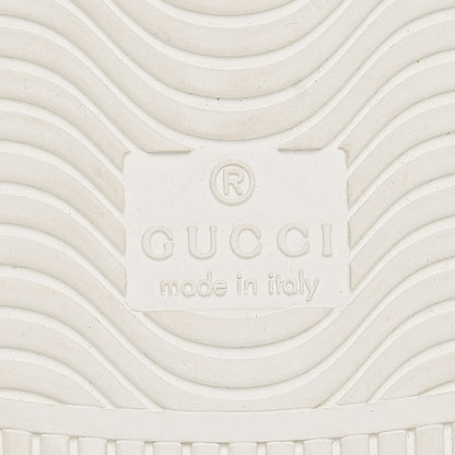Gucci Calfskin Web Shark Embroidered Mens Ace Sneakers 8.5 White 6 of 12