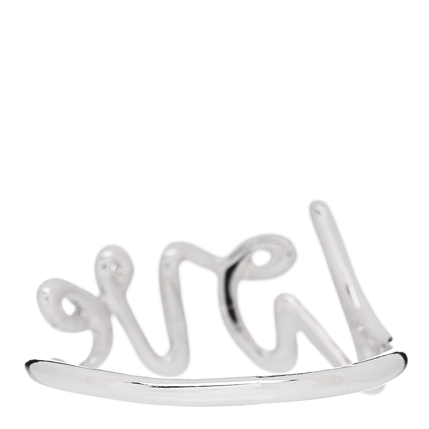 Tiffany Sterling Silver Paloma Picasso Graffiti Love Ring 54 7 3 of 5