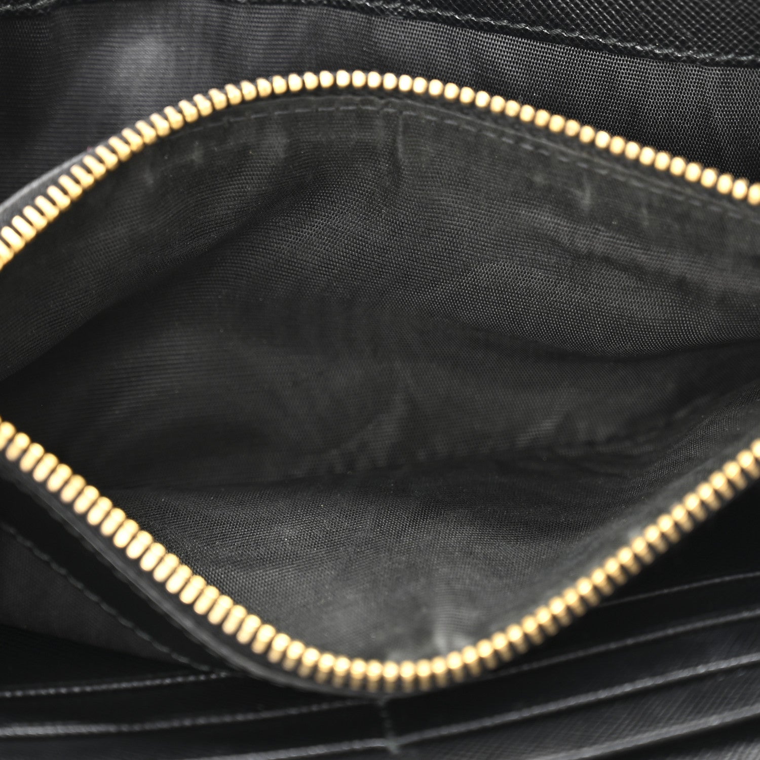 Prada Saffiano Metal Continental Flap Wallet Black 9 of 13