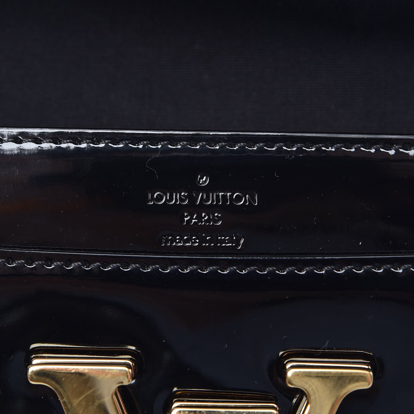 Patent Louise Clutch Black