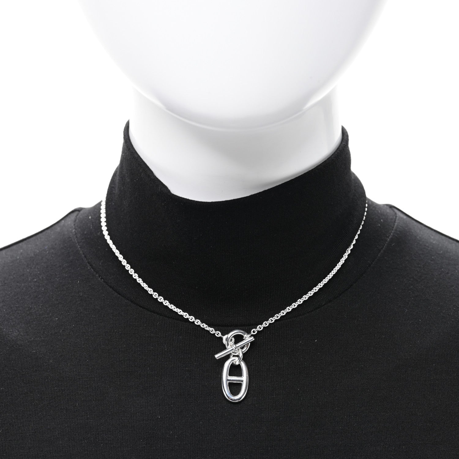 Hermes Sterling Silver Amulette Chaine d'Ancre Necklace 2 of 5