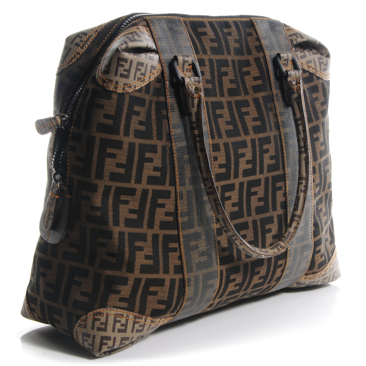 Zucca Zucchino Spalmati Large B Mix Tote Tobacco
