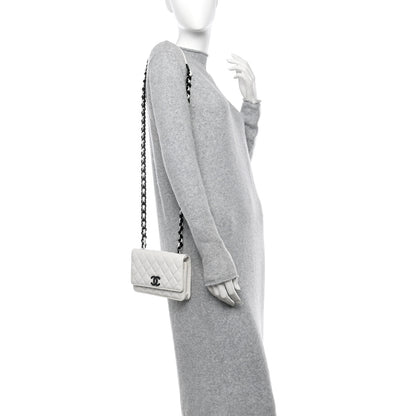 Chanel Caviar Quilted My Everything Wallet On Chain WOC White 3 of 11