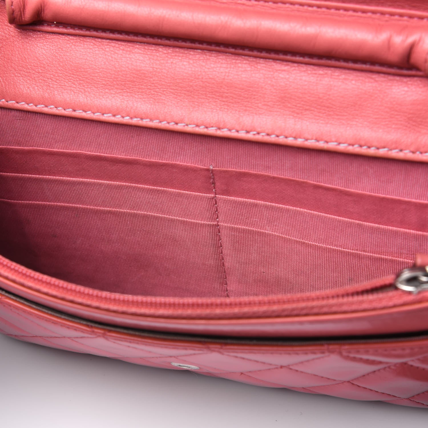 Chanel Patent Quilted Brilliant Wallet On Chain WOC Pink 11 of 25