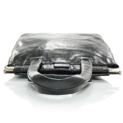 Miu Miu Leather Framed Top Tote Black 6 of 11