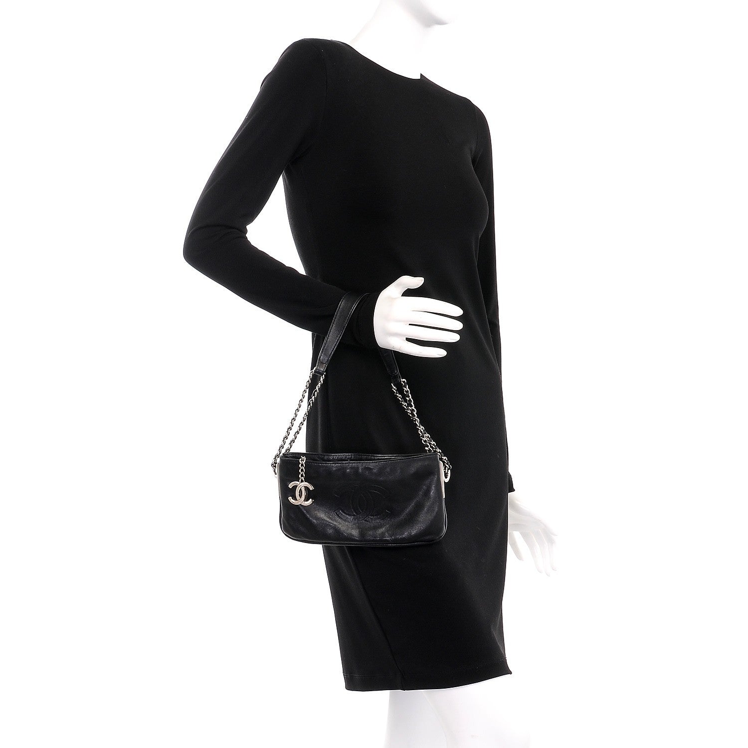 Chanel Lambskin Ultimate Soft Pochette Black 2 of 7