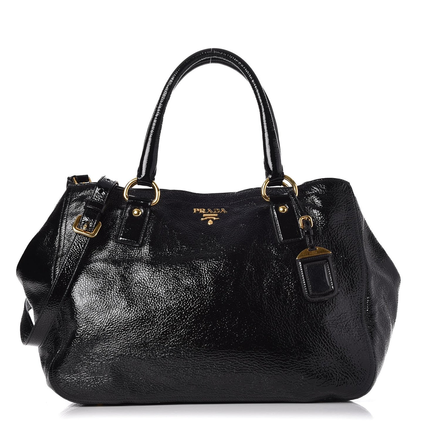 Vernice Naplak Zipper Bowler Tote Black