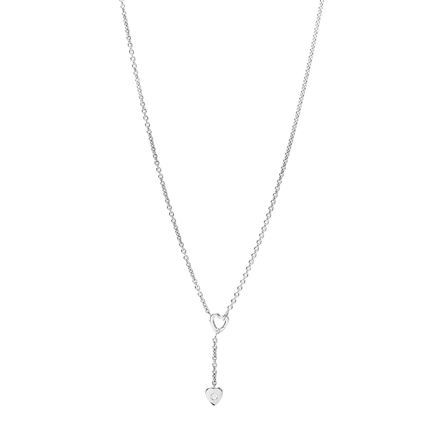 Cartier 18K White Gold Diamond Mon Amour Lariat Necklace 1 of 5