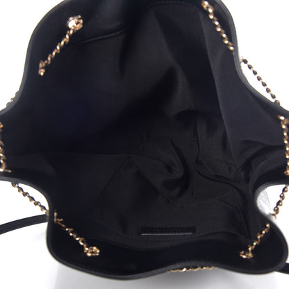 Chanel Calfskin Stitched Drawstring Bag Black 7 of 9