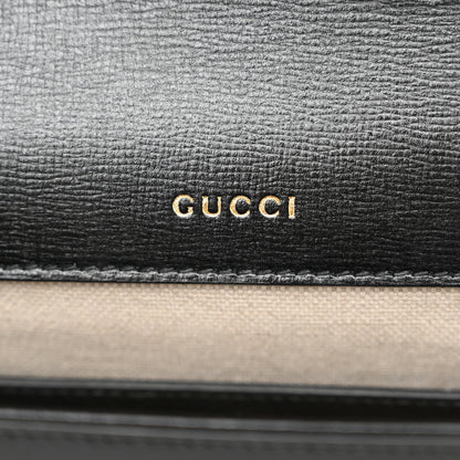 Gucci Azalea Calfskin Web Mini Horsebit 1955 Shoulder Bag Black 6 of 14