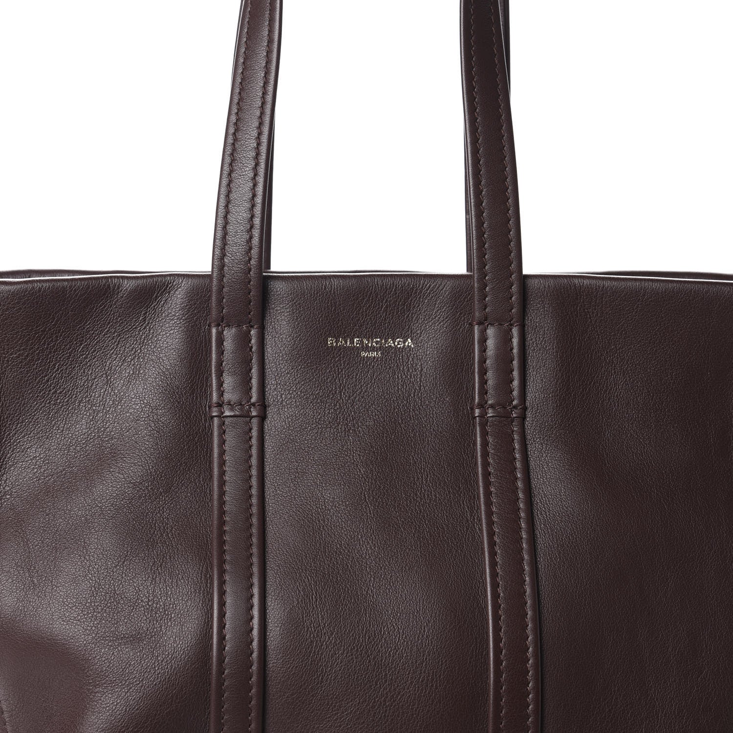 Balenciaga Calfskin Large Laundry Cabas Tote Marron Chocolate 8 of 8