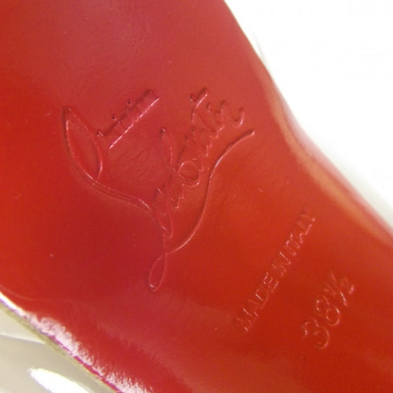 Christian Louboutin Patent Bibibop 140 Pumps 38.5 Nude 5 of 6