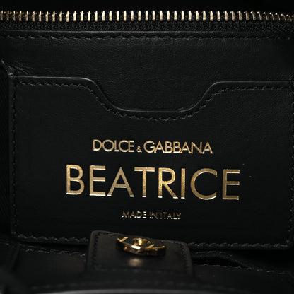 Dolce & Gabbana DOLCE GABBANA Calfskin Graffiti Printed Beatrice Tote  Black 7 of 10