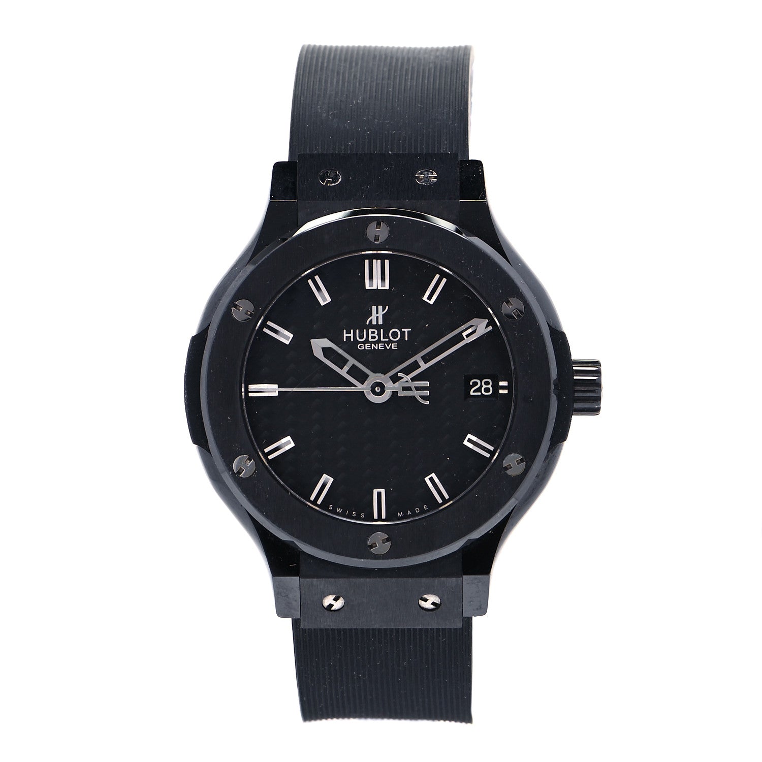 Hublot Titanium Ceramic Rubber 38mm Classic Fusion Quartz Watch Black 561.CM.1770.RX 1 of 4