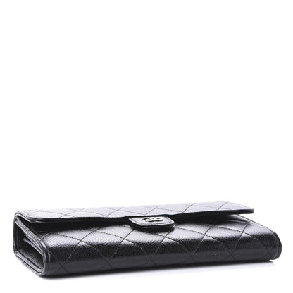 Chanel Caviar Quilted Large Flap Wallet Black 4 of 12
