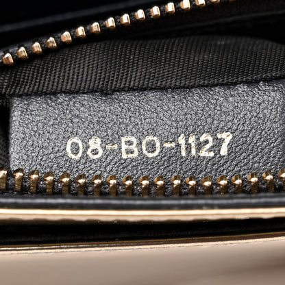 Christian Dior Metallic Patent Micro-Cannage Diorama Wallet on Chain Pouch Gold 7 of 12