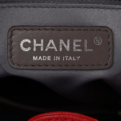 Chanel Caviar Quilted Petit Shopping Tote PST Red 6 of 13