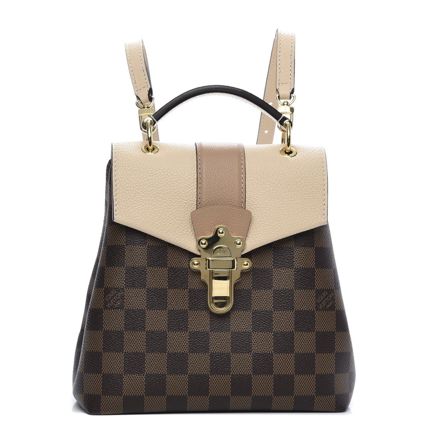 Damier Ebene Clapton Backpack Creme