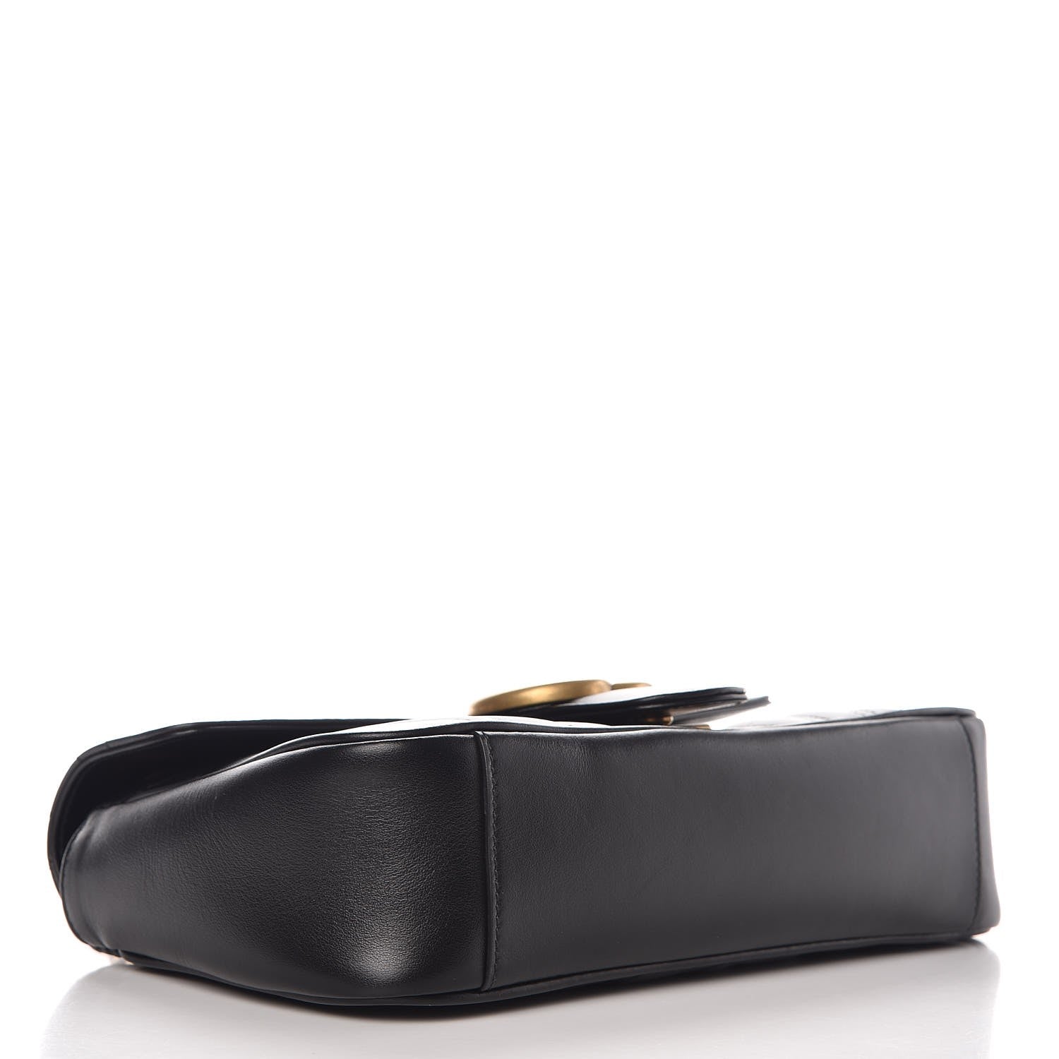 Gucci Calfskin Matelasse Small GG Marmont Shoulder Bag Black 4 of 7