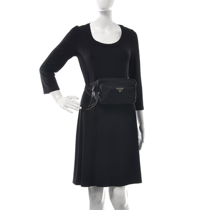 Prada Tessuto Nylon Saffiano Belt Bag Black 2 of 10